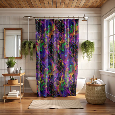 Rideaux de douche psychédéliques - Premium