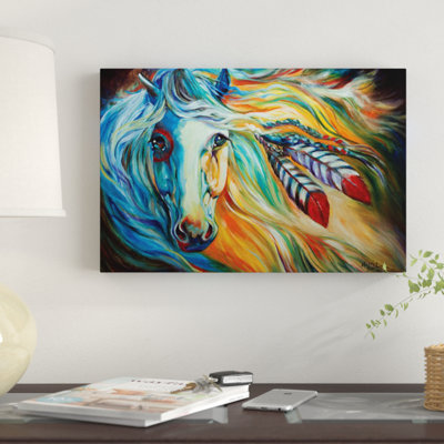 «Breaking Dawn Indian War Horse», reproduction sur toile