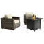 Ensemble de conversation pour 2 personnes avec foyer et coussins Sunbrella Dustie-441810986