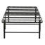 Structure de lit Pinckneyville en métal robuste avec coins ronds, simple TG-86530437