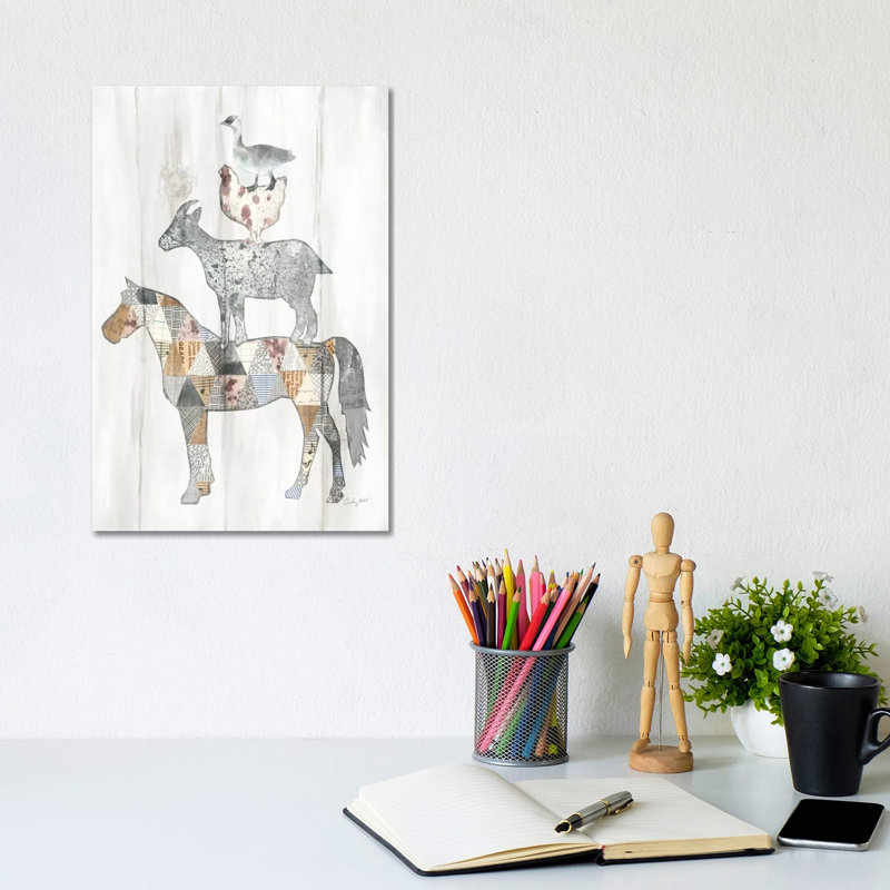 Farm Family II by Courtney Prahl - Wrapped Canvas Print, 30.48cm H x 20.32cm W x 1.91cm D