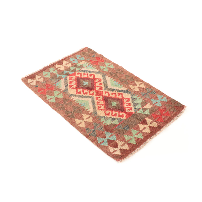 Geometric Wool Hand Woven 60cm X 90cm Area Rug