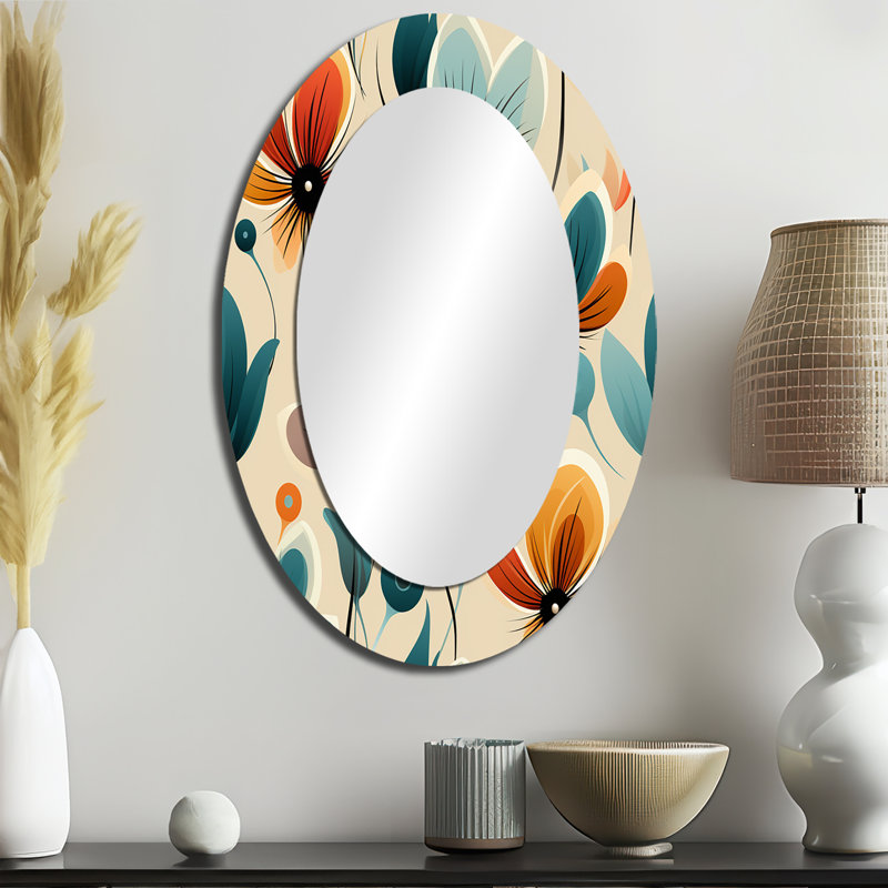 Miroir mural Mid-Century Mid-Century Modern Revival, 36 po x 24 po