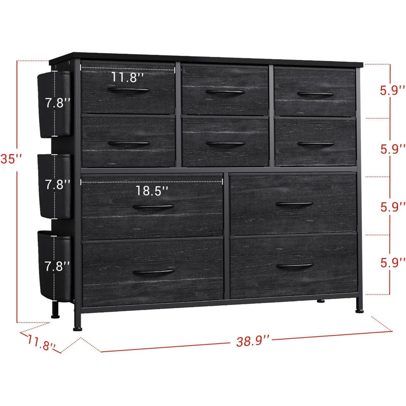 99 cm W Chest of 12 Drawers