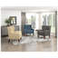 Fauteuil à oreilles classique rembourré beige capitonné capitonné luxueux et confortable, meubles de salon 1pc-134542008