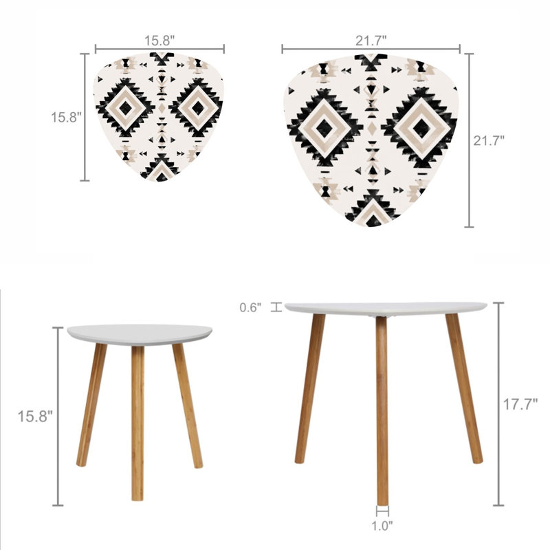 Ensemble de 2 tables basses gigognes Triangle