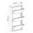 Stylish Metal Shoe Cabinet, White, 19.7 x 40.6 x 5.9 inches | 100% Durable Metal Construction, Thickness: 0.03 inches | Wall-Mountable Design with Centrally Opening Doors & Magnetic Holders | Modern and Functional Storage Solution-1206675561
