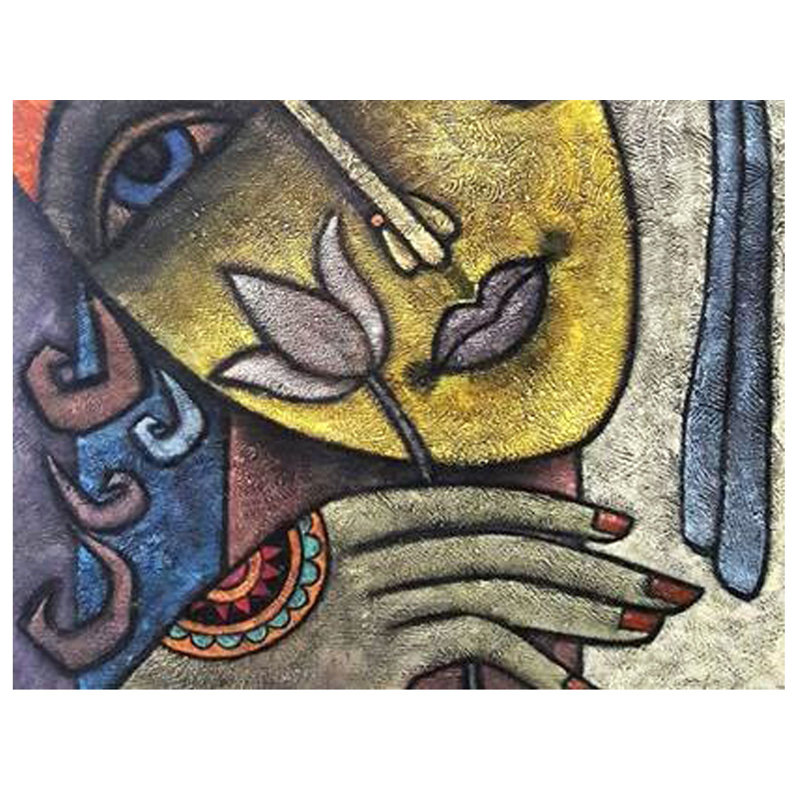 Advaitha | Technique mixte sur toile | Peinture de Krishna Ashok