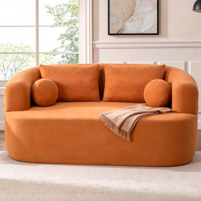 Canapé compact en chenille, design moderne pour petits espaces