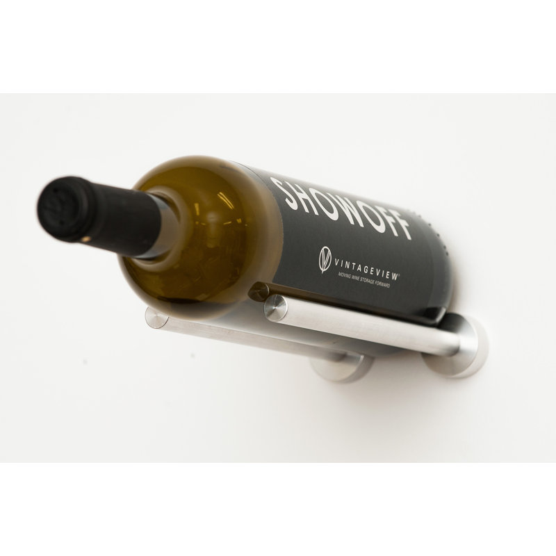 Omparsad 1 Bottle Wall Mounted Wine Bottle Rack with Collars, Aluminium