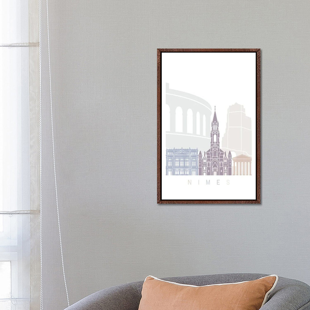 Nimes Skyline Poster Pastell