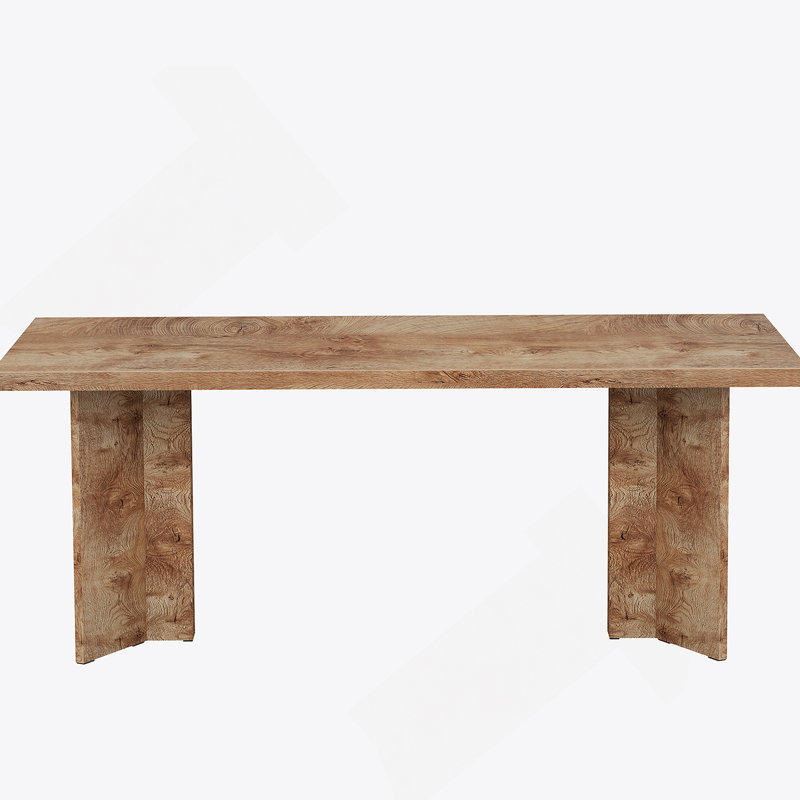 Table de salle à manger de 63 po pour 4 à 6 personnes - Table de cuisine rectangulaire rustique en bois avec plateau épais, table de salle à manger moderne brun foncé pour la maison, un appartement ou un petit espace