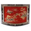 Table de bout ou table de chevet avec tiroir en laque rouge oriental Oriental Furniture 20 po