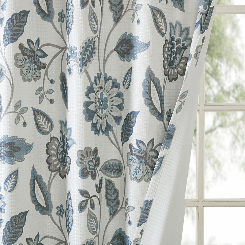 Panneau de rideau obscurcissant à imprimé jacquard