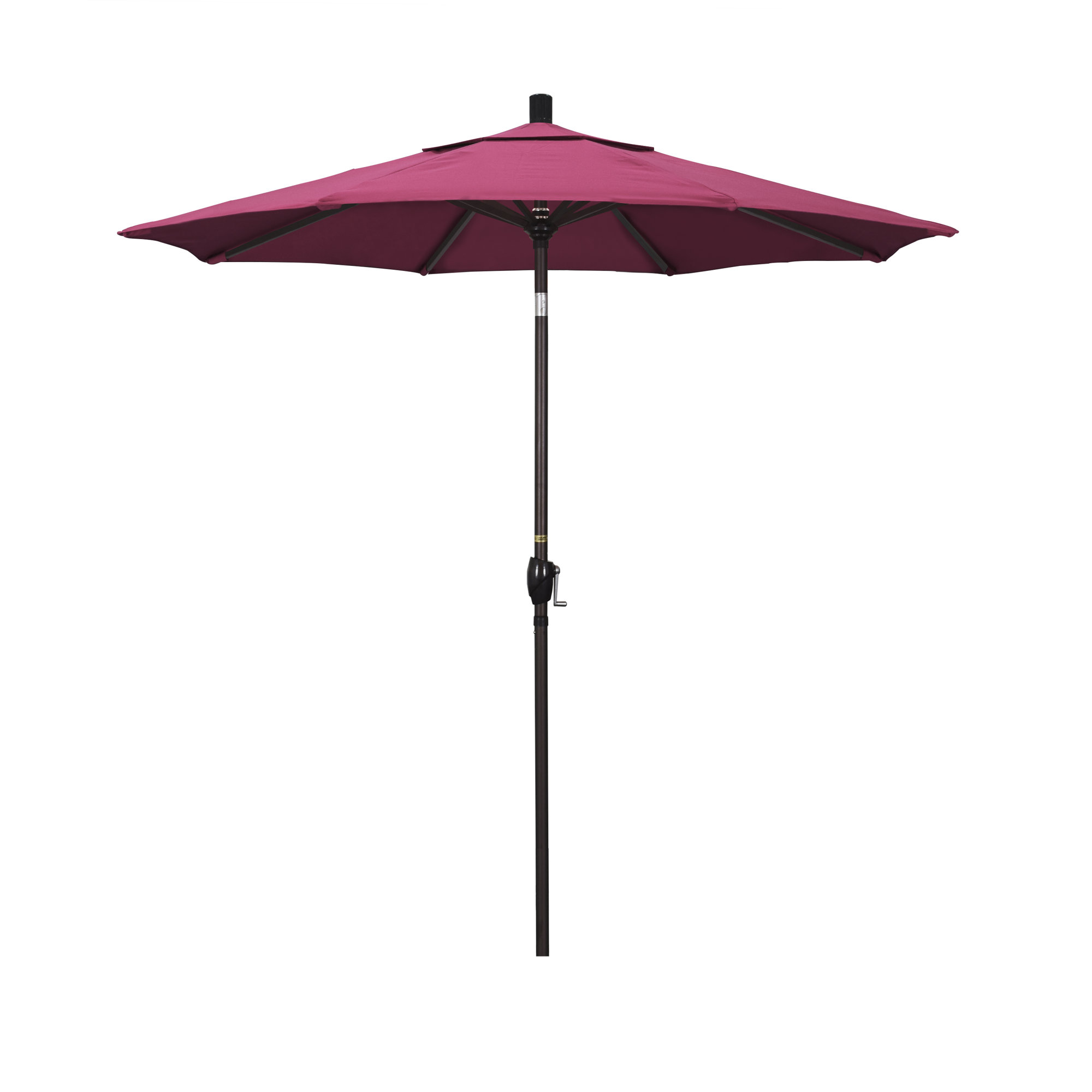 90'' Outdoor Umbrella, Canvas Hot Pink Sunbrella® Canvas, Sunbrella®, Black
