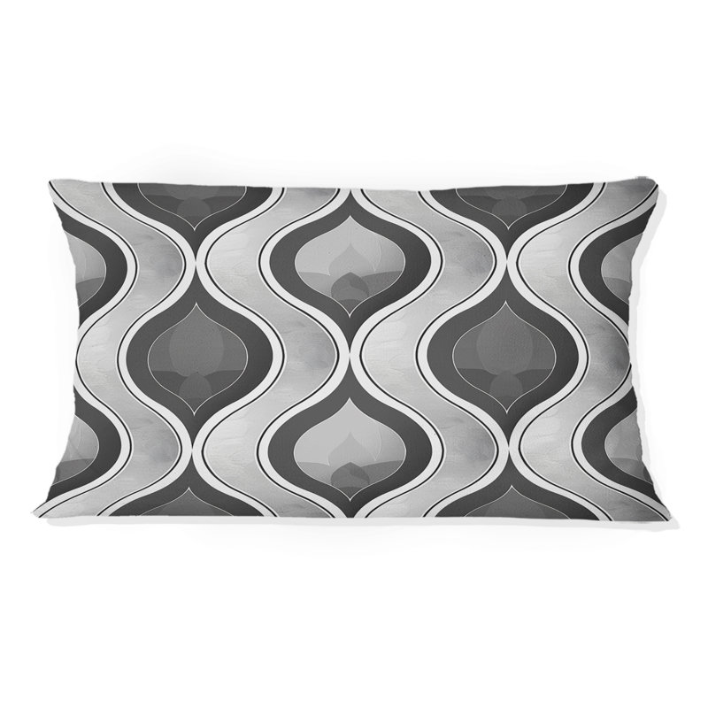 Coussin lombaire gris Mid-Century