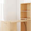 Bureau pliable extensible avec tablettes de rangement et roues mobiles pour appartements et bureaux