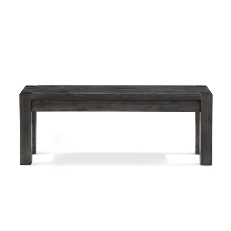 Kaicey Solid Wood Bench, Dark Grey