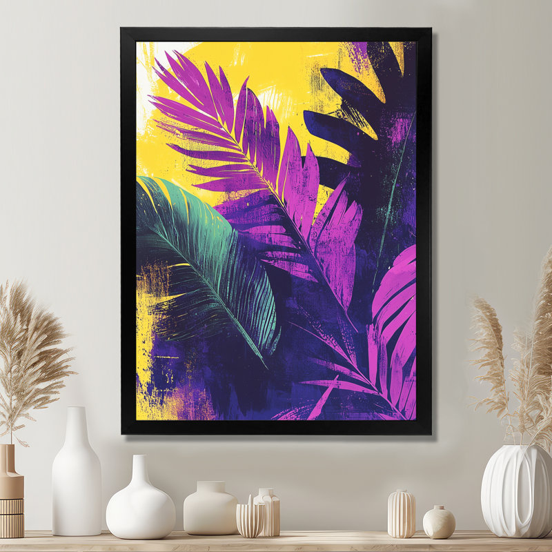 Ciniyah - impressions sur toile florales, Noir, noir, noir, noir, H 20 po x l 12 po, Reproduction encadrée d'une seule photo