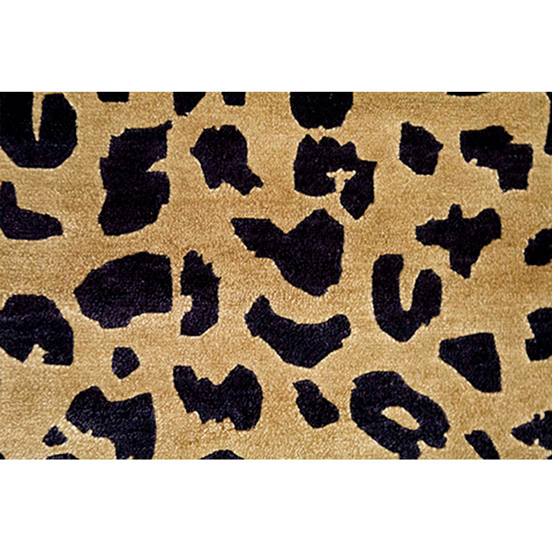 Hand-Knotted High-Quality Gold and Black Area Rug
