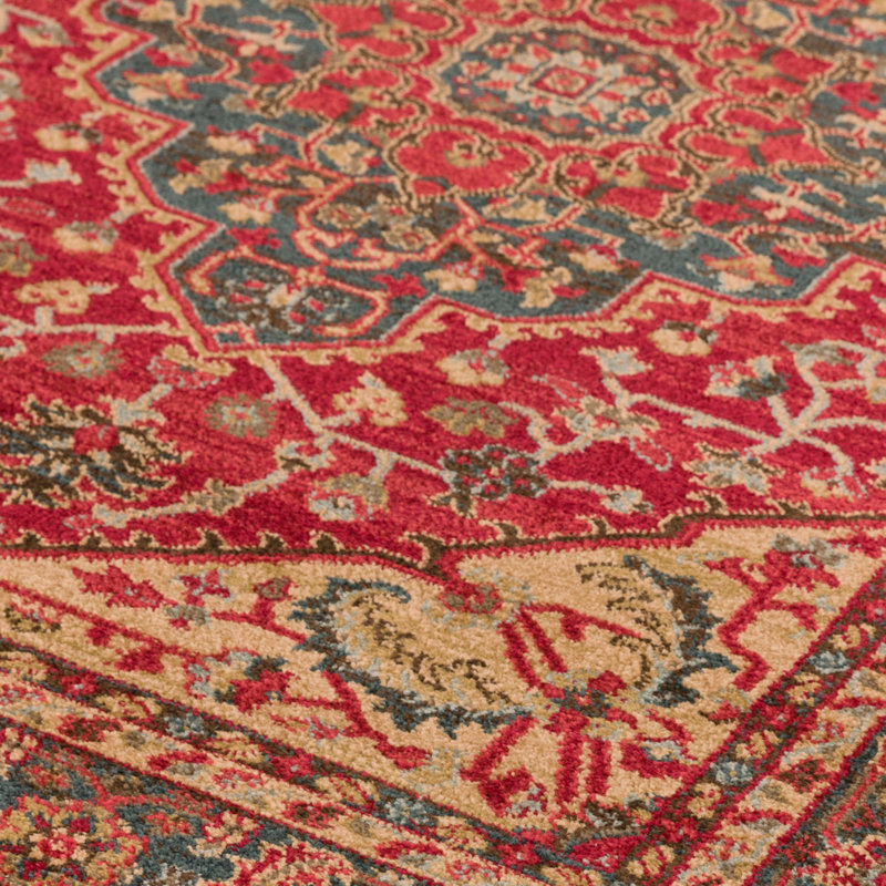 Alverta Oriental Woven Red/Beige Area Rug, Rectangle 240 x 340cm