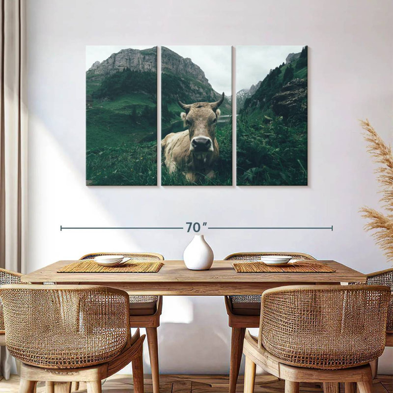 Brampt, vache des Alpes Suisses, H 36 po x l 57 po