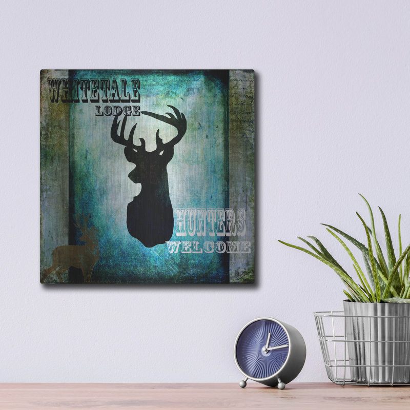 «Lodge Whitetale Lodge» par Lightbox Journal sur métal, H 12 po x l 12 po