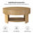 Jadida Haroldo Modern 31.25"W Solid Wood Coffee Table with Lower Storage Shelf and Fluted Design-1656229044