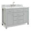 Macnair 48" Single Bathroom Vanity with Carrara White Marble Top-85364319