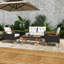 Ensemble de mobilier de jardin 4 pièces-4647820