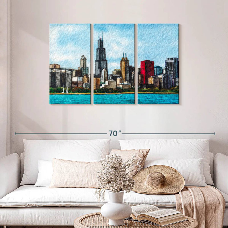 Horizon de Sirci à Chicago, H 28 po x l 45 po