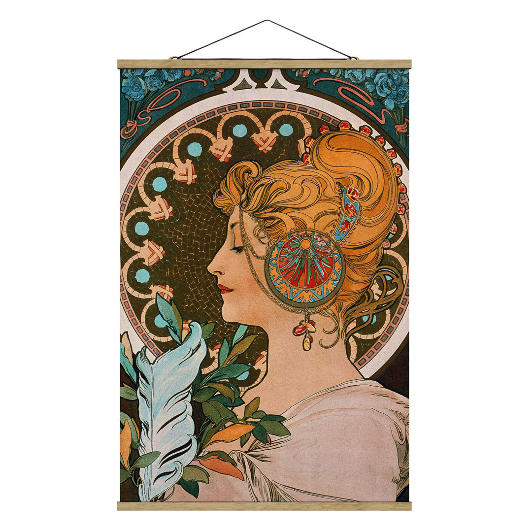 Stoffbild The Feather von Alfons Mucha