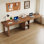 Nut-brown Rectangular Solid Wood desk