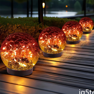 Solar Globe Lights Outdoor Waterproof