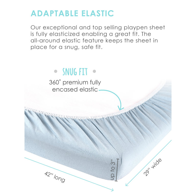 Drap pour berceau Royston, Chevron bleu