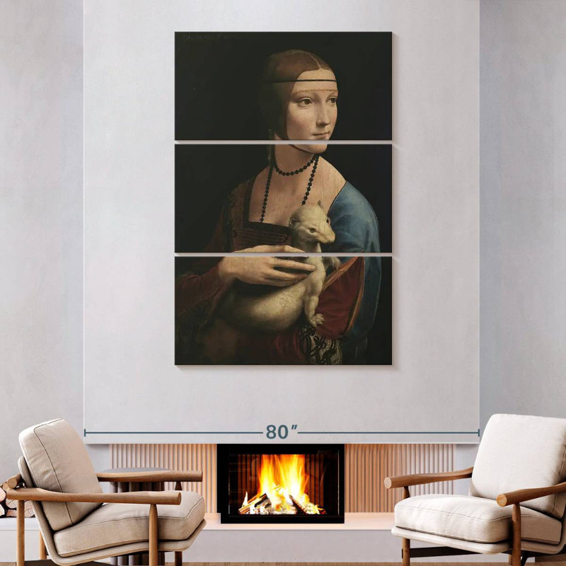 Leisha Lady With An Ermine, 74" H x 48" W
