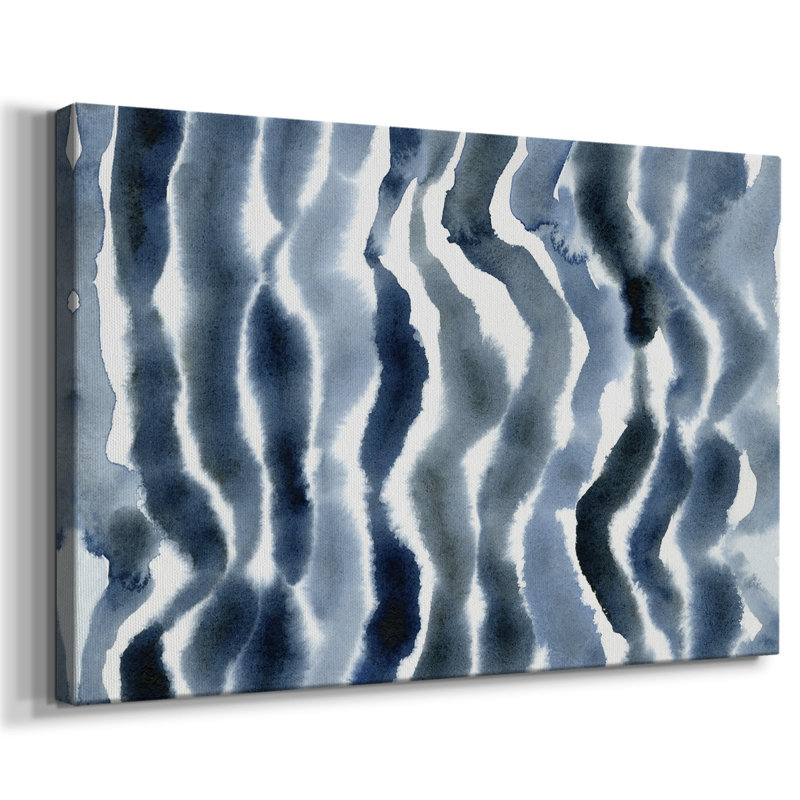 True Blue Wave II-Gallery Wrapped Canvas, 12" H x 18" W