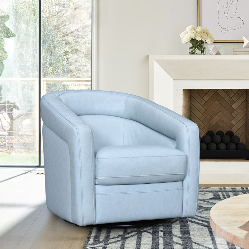 Khyion 32 po de largeur, Cuir véritable bleu / similicuir