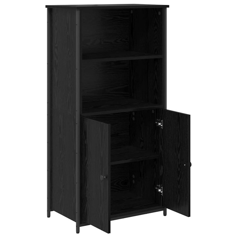  Highboard Black Oak 62 X 36 X 121.5 Cm Engineered Wood, Black Oak