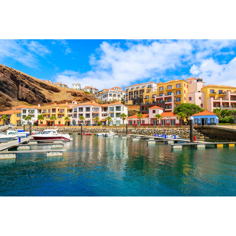 Marina With Houses by Pkazmierczak - Wrapped Canvas Print, 30cm H x 46cm W