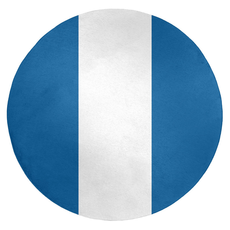 Chenille Striped Indoor Rug, Round 5'