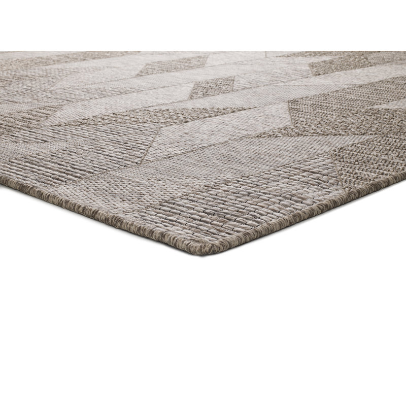 Jasmyn Geometric Shapes Flatweave Indoor / Outdoor Area Rug, Rectangle 152 x 230cm
