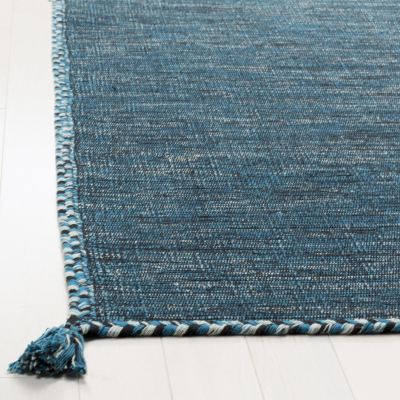 Amaral Hand Woven Cotton Solid Color Rug, Rectangle 3' x 5'