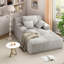 67'' Cloud Corduroy Chaise Lounge Chair With Pillows, Modern Sleeper Sofa Bed With Deep Seat-1418791862