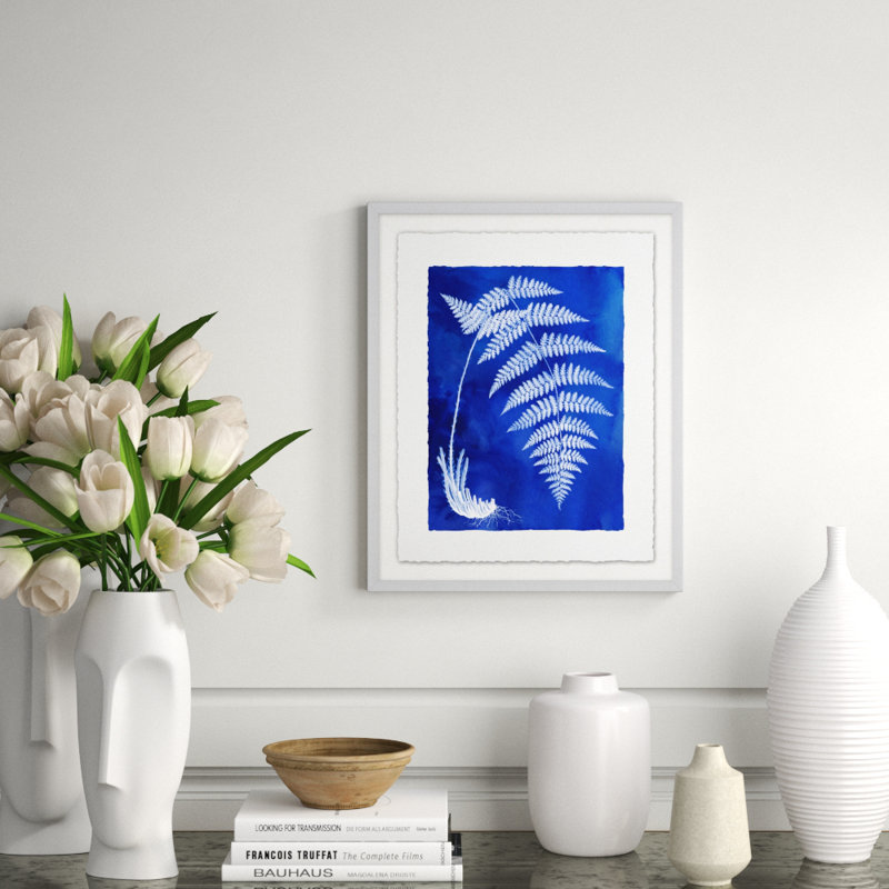 Fernspirationdigo 8' Framed Graphic Art Print on Glass