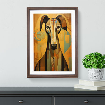 Greyhound Art Deco No.2 - Framed Print
