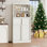 Armoire de rangement pour salle de bain de 51 po de hauteur avec portes et tiroirs, étagère de rangement autoportante pour la salle de bain, la cuisine, le garde-manger, le vestibule, armoire de rangement en panneau de fibres à densité moyenne