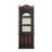 French-Style Vintage Oak Rotating Storage Cabinet With Glass Doors Bookcase