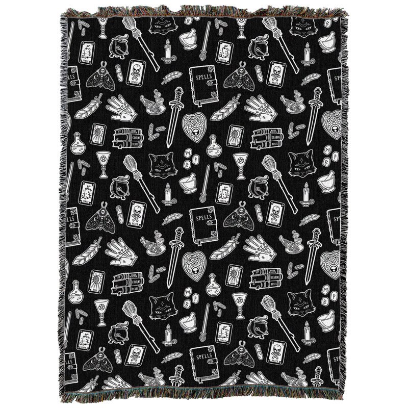 Pure Country Weavers Magick Stuff Blanket by Brigid Ashwood - Gift Fall Halloween Tapestry Throw Woven from Cotton - Made in The USA (72x54)
