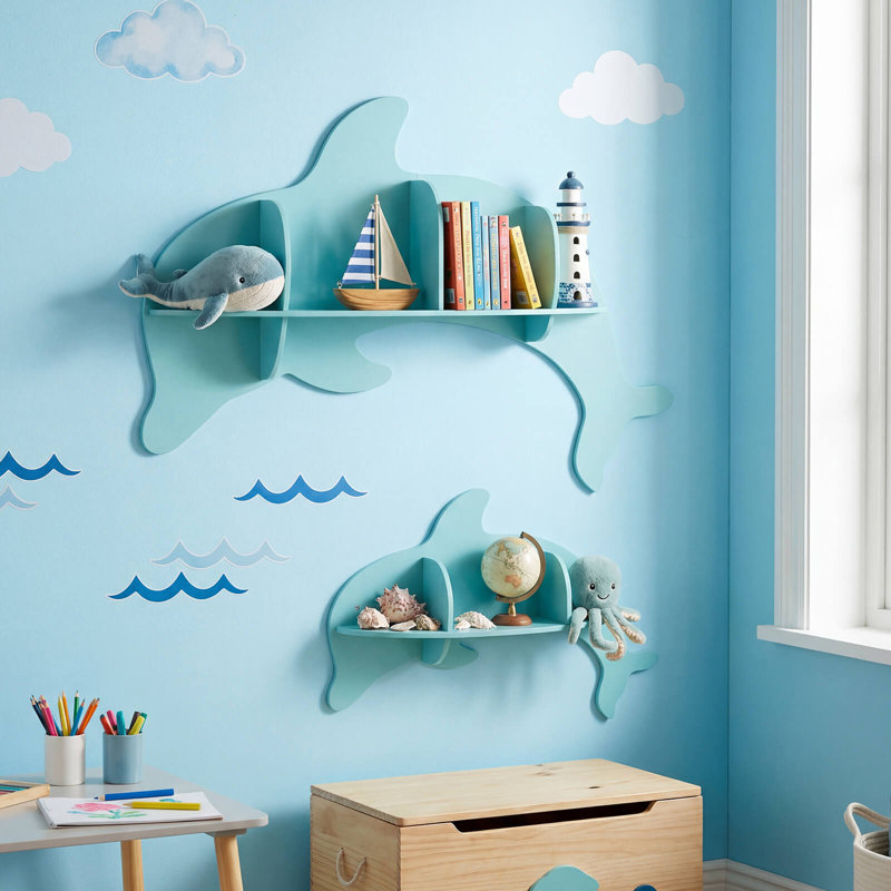 2 tablettes pour dauphins flottants avec compartiments